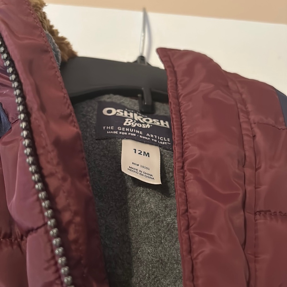 Oshkosh burgundy and navy jacket